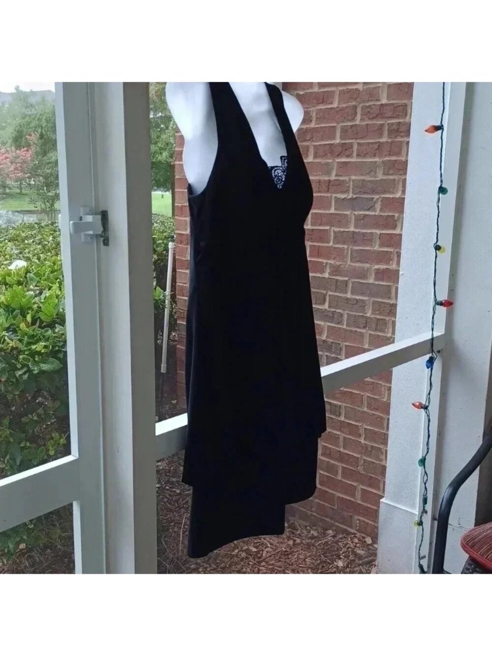 > Black dress with high waiste and cute back Women's Size 14 - Picture 3 of 15